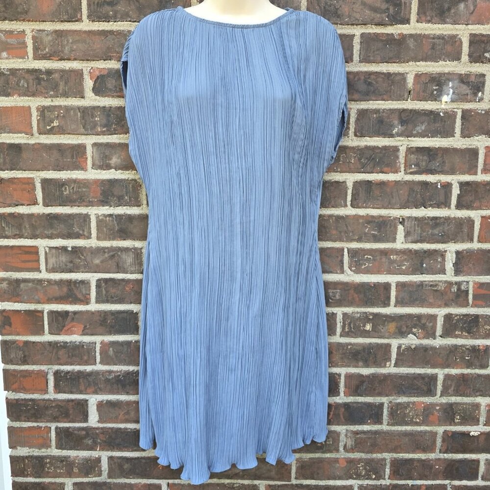 Madewell Plisse Mini Tee Dress in Teapot Blue Size 6